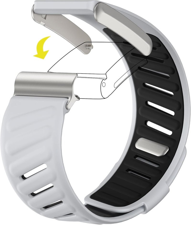 Dado Comfort Durable Silicone Wristband Compatible with WHOOP 4.0 Band, Soft Silicone Sports Loop Strap for Men & Women, with U Shapped Connector - Image 3